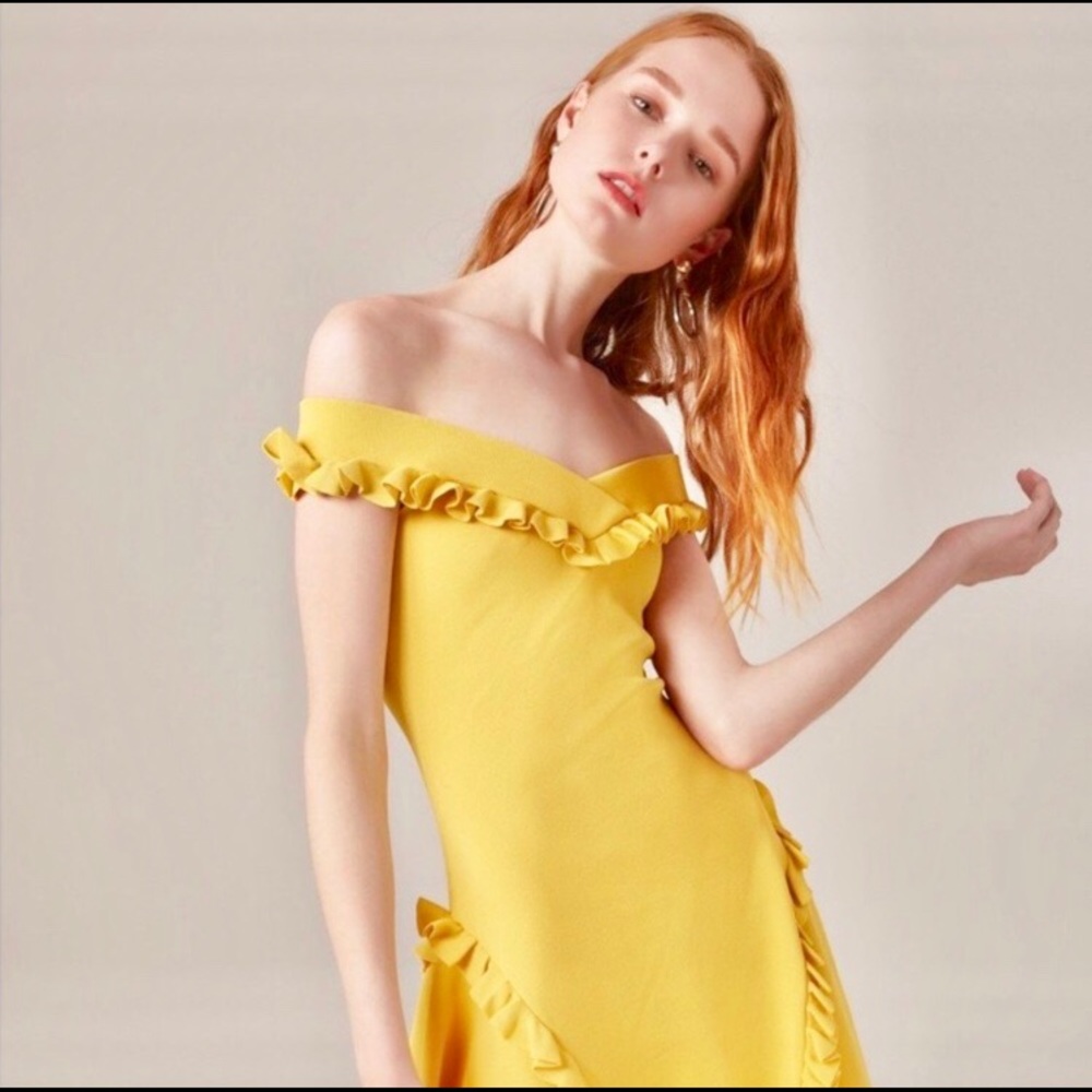 Yellow Ruffle C/MEO Collective Dress